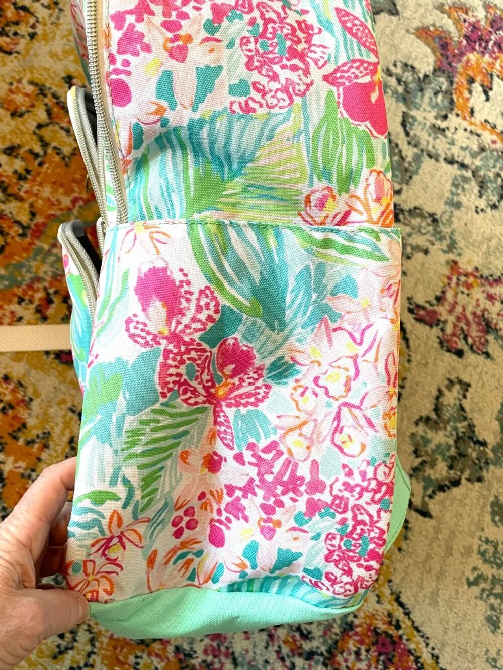 Lilly Pulitzer Viva Flora Large Backpack-EUC - Picture 9 of 16
